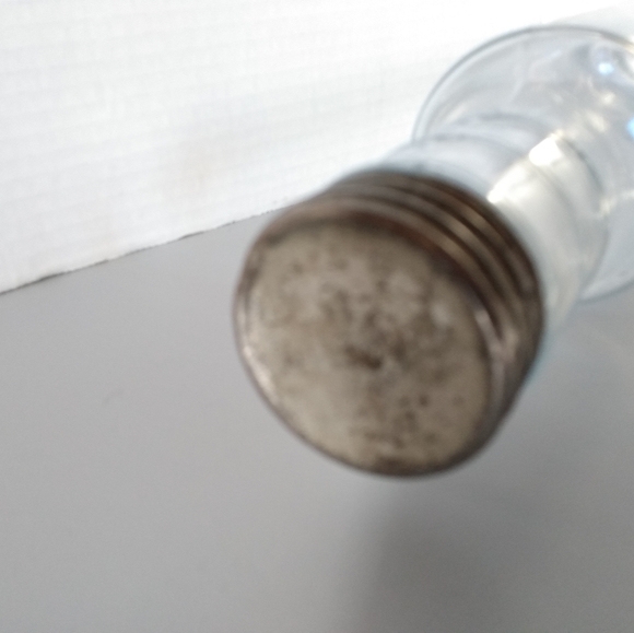 Vintage Clear Glass Rolling Pins Long With Metal Lid - Picture 4 of 5